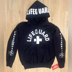 Lifeguard Navy Blue Hoodie Small NWT Unisex California Sleeves